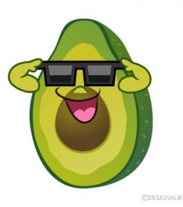 Cool Avocado wearing Sunglasses, celebrating the California Avocado Festival