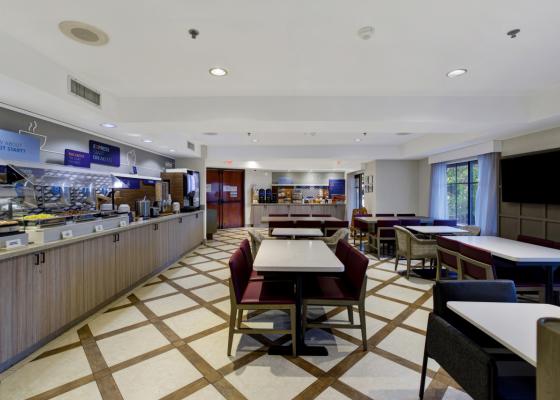 Our Breakfast Room is located next to the Lobby.